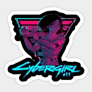 Cybergirl #99 classic Anime Manga SciFi Cyberpunk Retro Science Fiction Sticker